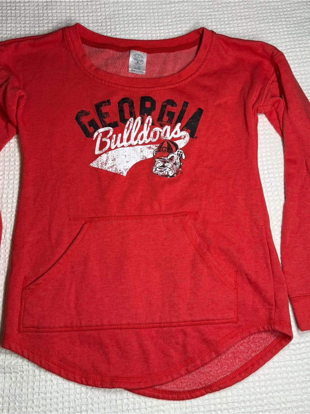 Rivalry Threads Red Georgia Bulldogs Long-Sleeve Hoodie Top
